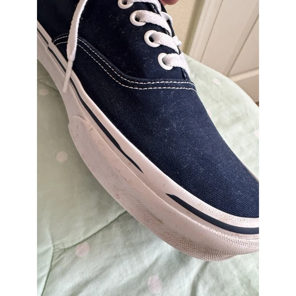 VANS Classic Men's Blue/White Canvas Lace-Up Sneakers size 13
